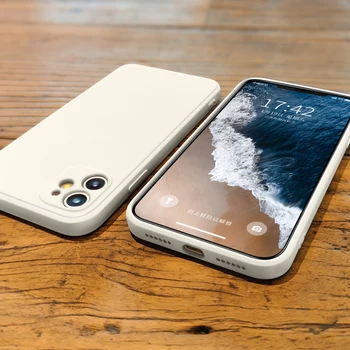 Oficialus Originalus Skystis Atveju iPhone 11 12 Pro Max 7 8 6 6s Plius Case For iPhone 12 mini XR X XS Max SE 2020 Dangtis