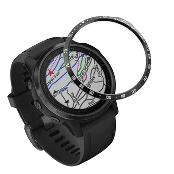 Metalo Bezel Žiūrėti Žiedas Garmin Fenix 6S 6SPro Smart Watch Priedai Anti-scratch Apsaugos Išgraviruotas Klijais Padengti Atveju