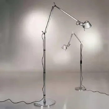 Sidabro stalo lempa Tolomeo LED dizainas stalo lempa Darbalaukio Aliuminio E27 Lanksčiai Reguliuojamas Akių Priežiūra Tyrimo biuro stalo lempa