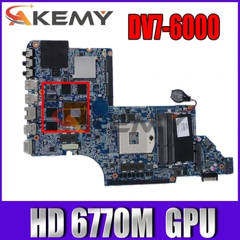 639391-001 665991-001 Pagrindinė plokštė HP Pavilion DV7 DV7-6000 nešiojamas plokštė PGA989 HM65 GPU HD 6770M 
