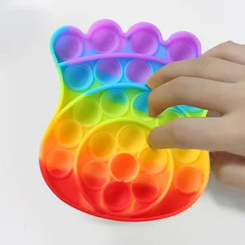 Fidget Reliver Stresas Žaislai Rainbow Push It Burbulas Antistress Žaislai Suaugusių Vaikų Jutimo Žaislas Sumažinti Autizmo Dropshipping