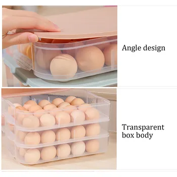1 Vnt. Kiaušinių Laikymo Dėžutė Kiaušinių Dėklas konteineriai Virtuvės Šaldytuvas 20 Tinklai Kiaušiniai Plastikinis Dozatorius Sandariai Šviežių Išsaugojimas
