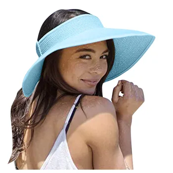 Moterų Mados Conciseness Platus Rollable Rengimo Skrybėlę nuo Saulės Skrybėlę Paplūdimio Skrybėlę Пляжные Шляпки 2021 Naujas Paplūdimio Saulės kepurės Kepurės