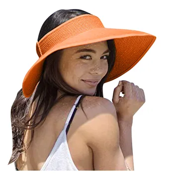 Moterų Mados Conciseness Platus Rollable Rengimo Skrybėlę nuo Saulės Skrybėlę Paplūdimio Skrybėlę Пляжные Шляпки 2021 Naujas Paplūdimio Saulės kepurės Kepurės