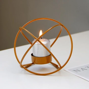 Geometrinis Tealight Turėtojas Stalo Dekoro Metalo Votive Žvakės Puošmena dėl Tinkamumo Dekoras