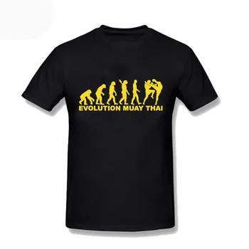 Viršūnės Juodos Evoliucija Muay Thai Boxinger T Shirts Juokinga Juoda Naujovė Suaugusiųjų/Vaikas Harajuku T Negabaritinių Marškinėliai Drabužių