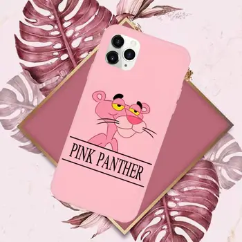Rožinė pantera mielas animacinių filmų Telefono dėklas Saldainiai Spalvos iPhone 6 7 8 11 12-os mini pro X XS XR MAX Plus