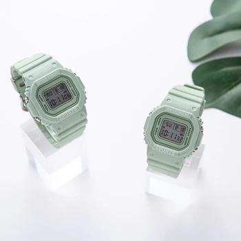Kūrybos Ins Žaliosios Laikrodžiai Skaitmeniniai Sporto Laikrodžiai Lauko Mados Watch Moteris Studentų Laikrodžiai Multi-funkcija Gumos Akrilo