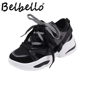 Belbello Rudens Žiemos Naujas stilius Tėtis batų Mados Laisvalaikio Universalus Sportbačiai mergaitės