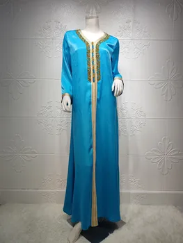Abaja Dubajus Kaftan Musulmonų Moterų Suknelė Maroko Caftan Vakare Chalatai Turkijos Islamo Drabužių 2021 Eid Mubarakas Djellaba Femme