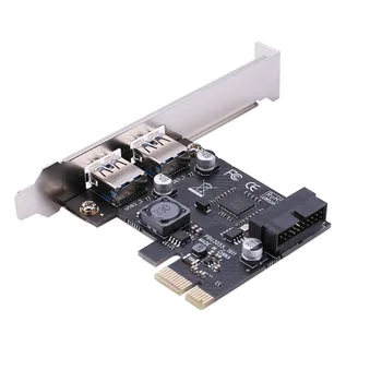 SSU 2 Port USB 3.0 PCI-e x1 Išplėtimo Plokštę 