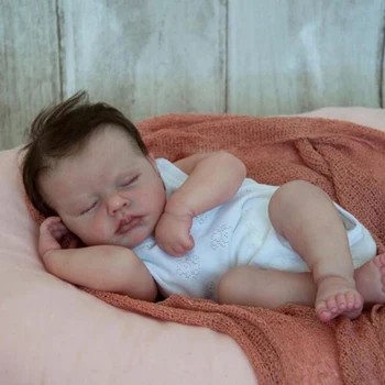 Bebe Reborn Rinkinio 20 Cm Gyvas Naujagimis Bebe Loulou Sleepping Vinilo Unpainted Lėlės 