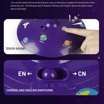 Saulės Sistemos Planetos Modelis, 8 Planetų Rinkinį Vaikams Mokslo garo Projektorius, Dėlionės, Žaislų, Sukasi Astrometer Kūdikių Lavinimo Žaislai
