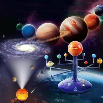Saulės Sistemos Planetos Modelis, 8 Planetų Rinkinį Vaikams Mokslo garo Projektorius, Dėlionės, Žaislų, Sukasi Astrometer Kūdikių Lavinimo Žaislai
