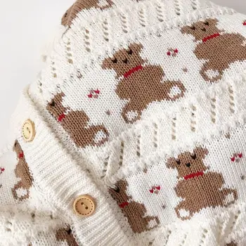 Retro cardigan pavasarį ir rudenį megzti megztinis berniukams ir mergaitėms P4465