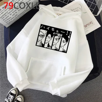 Haikyuu Karasuno Tinklinis hoodies vyrų Korėja y2k estetinės grafinis atspausdintas vyrų palaidinės drabužių, Negabaritinių