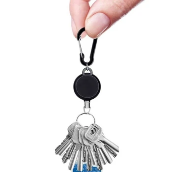 2 x Sunkiųjų Bagažo Key Chain Kabelis Atatranka Traukti Emblemos ID Ritės Karabinai