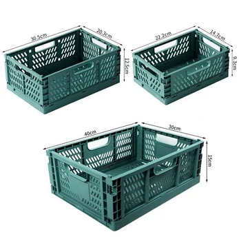 Sulankstomos, Sulankstomos Plastikinės Sandėliavimo Crate Box Didina Namo Leidinys Įvairenybės Talpinimo Virtuvės Sandėlis, Sandėliavimo Krepšiai, Dėžutės