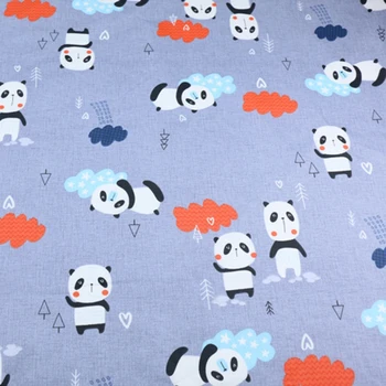Naujas Atvykimo Mielas Panda Mėlyna Medvilnės, Siuvimo Audiniai, Kūdikių Medvilnės Antklodė miegmaišį Vaikui Audinys 