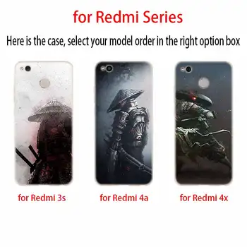 Japonijos samurajų Ninja Silikono Aiškiai Xiaomi Redmi Pastaba 10 9 8 7 6 5 Pro Max 9T 8T 9S 10S Fundas Minkštas Atgal