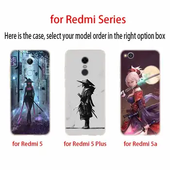 Japonijos samurajų Ninja Silikono Aiškiai Xiaomi Redmi Pastaba 10 9 8 7 6 5 Pro Max 9T 8T 9S 10S Fundas Minkštas Atgal