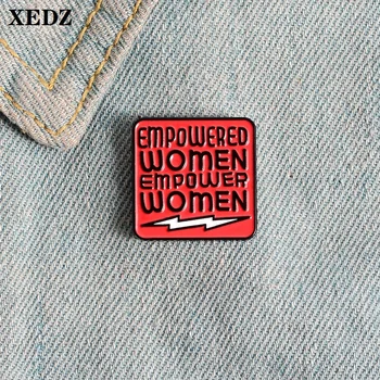 XEDZ feminizmas emalio pin lyčių lygybės žaibo aikštėje ženklelis užsakymą atvartas kišenės sagė moteriška dovana, papuošalai moters draugas
