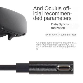 Už Oculus Quest 2 Link Cable USB 3.2 Gen 1 Oculus Nuorodą Kabelį, Tipas C Duomenų Perdavimas Greitai Įkrauti Garo VR Priedai