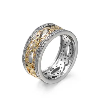 Išskirtinį Auksas & Sidabro Spalvos Pažadas Žiedai Moterims Asmeninį Begalybės Žiedą Vintage Papuošalai Prabangių Vestuvių Juostoje Priedai