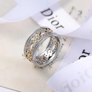 Išskirtinį Auksas & Sidabro Spalvos Pažadas Žiedai Moterims Asmeninį Begalybės Žiedą Vintage Papuošalai Prabangių Vestuvių Juostoje Priedai