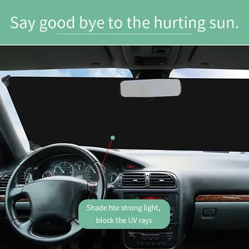Car Window Film With Suction Cup Windshield Sun Blinds For Trucks SUV Mini Van Sun Visor 115x62.5cm