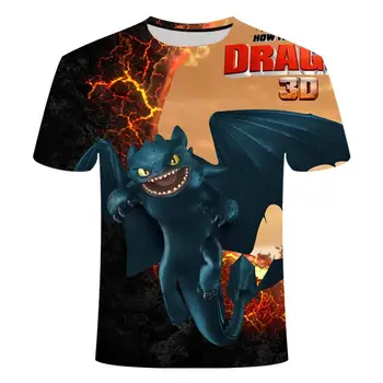 Vasaros New Men 'S T -Shirt, Kaip Mokyti Dragon 3 Anime Marškinėlius 3d Atspausdintas T -Shirt Mergaitė Animaciją Shirt Marškinėliai Drabužių S -6xl