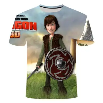 Vasaros New Men 'S T -Shirt, Kaip Mokyti Dragon 3 Anime Marškinėlius 3d Atspausdintas T -Shirt Mergaitė Animaciją Shirt Marškinėliai Drabužių S -6xl