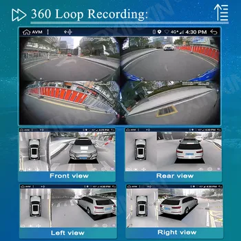 6+128G Toyota Prado 2018 2019 Android 360 HD Auto Erdvinio vaizdo Kamera Automobilio Multimedijos Grotuvas Stereo Radijo GPS Navigtion DSP
