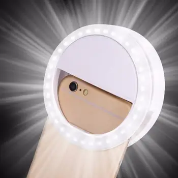 1x Nešiojamų Selfie LED Žibintai Žiedas Užpildyti Fotoaparato Blykstė Universalus Mobiliojo Telefono I2B0 tripot stendas