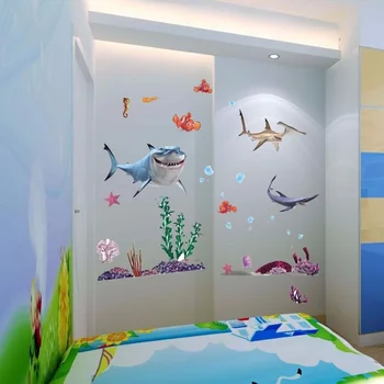 Žuvis, Jūros Dugno Visuotinės Mobilizacijos Animacinių Filmų Nemo Maudymosi Sienų Lipdukų Dekoras Įdomus Miegamojo Sienos Lipdukai