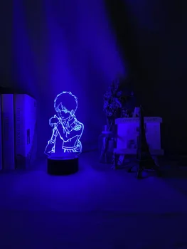 Akrilo 3D Naktį Šviesos Eren Yeager Pav Miegamojo Puošimas naktinė lempa Dropshipping Baterija Lempos Ataka Titan Dovana