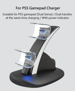 Naujas Valdytojas Įkroviklis Dokas LED Dual USB PS5 Įkrovimo Stovas Stotis Lopšys Playstation 5 Žaidimas Žaidimų Konsolės Valdikliu