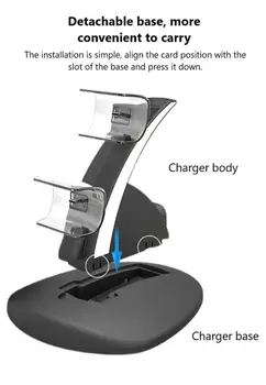 Naujas Valdytojas Įkroviklis Dokas LED Dual USB PS5 Įkrovimo Stovas Stotis Lopšys Playstation 5 Žaidimas Žaidimų Konsolės Valdikliu