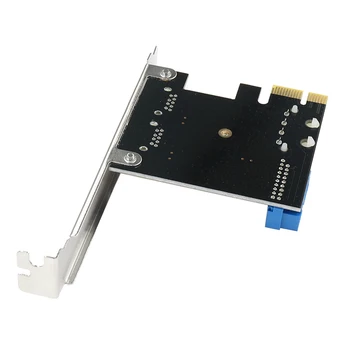 PCI-e 3 USB Adapteris 19 20 pin USB 3.0 PCI-e 2 Adapteris uosto USB3 PCI express duomenų valdytojas USB3.0 PCIe konverteris kortelės stalinių