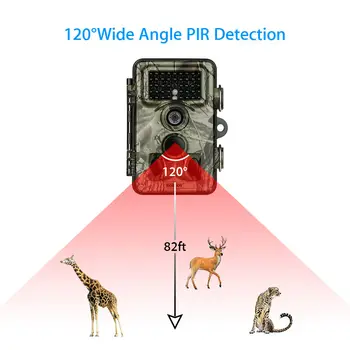 Laukinių gyvūnų Medžioklės Camera 16MP Takas Kameros Ūkio Saugumo ir SPINDULIŲ Naktinio Matymo Foto Spąstus IP66 Vaizdo Stebėjimo ir Lauko Stebėjimo