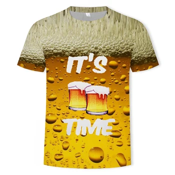 Aš noriu Alaus, T-Marškinėliai, vyriški 3D Atspausdintas T-Shirt 2021 Buzz Alaus Vasaros Orui Marškinėliai Apvalios Apykaklės Negabaritinių Marškinėliai 110-6XL