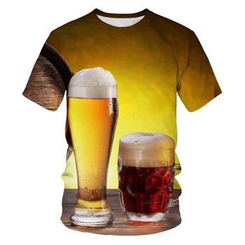 Aš noriu Alaus, T-Marškinėliai, vyriški 3D Atspausdintas T-Shirt 2021 Buzz Alaus Vasaros Orui Marškinėliai Apvalios Apykaklės Negabaritinių Marškinėliai 110-6XL