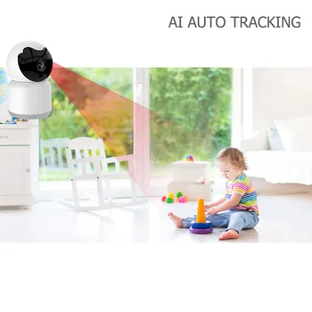 VIRCSYW Tuya 3MP smart camera belaidžio PTZ IP kamera, Dviejų krypčių Garso, Judesio Aptikimas su naktinio matymo kūdikių namų apsaugos kameros