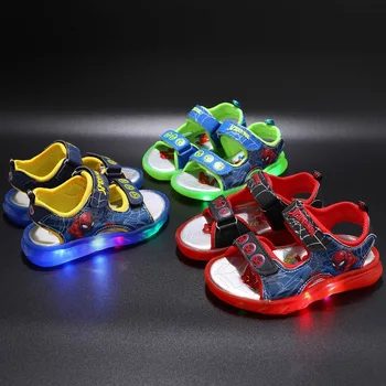 Cool Mados Vasaros Apšvietimo Vaikams Laisvalaikio Sandalai LED Apšviesta Avalynė Vaikams Sportiniai Klasikinis Kvėpuojantis Mergaitės Berniukai Batai