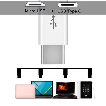 Tipas-C Adapteris Su Standartinio Micro USB Laidas Universalus USB C, Mikro Konverteris, Laidas USB 