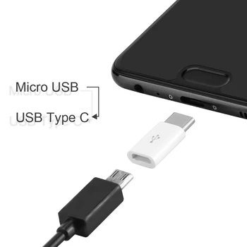 Tipas-C Adapteris Su Standartinio Micro USB Laidas Universalus USB C, Mikro Konverteris, Laidas USB 