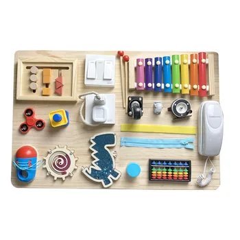 Montessori Mokymo Priemonių Busyboards Kūdikių Ankstyvojo Ugdymo Mokymosi Įgūdžių Žaislo Dalys Veiklos Užimtas Valdybos Medžiagos 