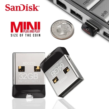 SanDisk CZ33 16GB 32GB 64GB 128GB Cruzer Fit USB 