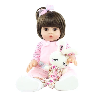 48 CM Visas Minkšto Silikono Kūno Reborn Baby Doll, Mergina 19 Colių Vinilo Naujagimių Bonecas Gimtadienio Dovana Žaisti Namuose prieš Miegą, Žaislai