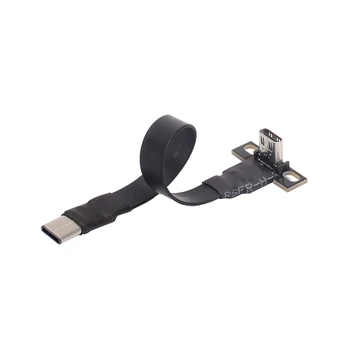 USB 3.1 Vertikali modelis C USB-C Moterų ir Vyrų Portaliniai Mount Oro FPV Lanksčios Juostelės Plokščio Kabelio 10G/bps su Switch-IC Laikiklis
